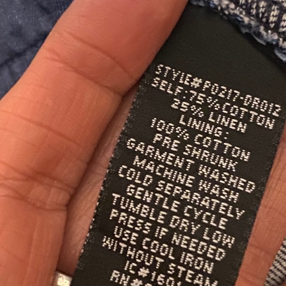 Sanctuary Linen/cotton blend wide leg sailor trouser jean. Sz 28 - Picture 12 of 15